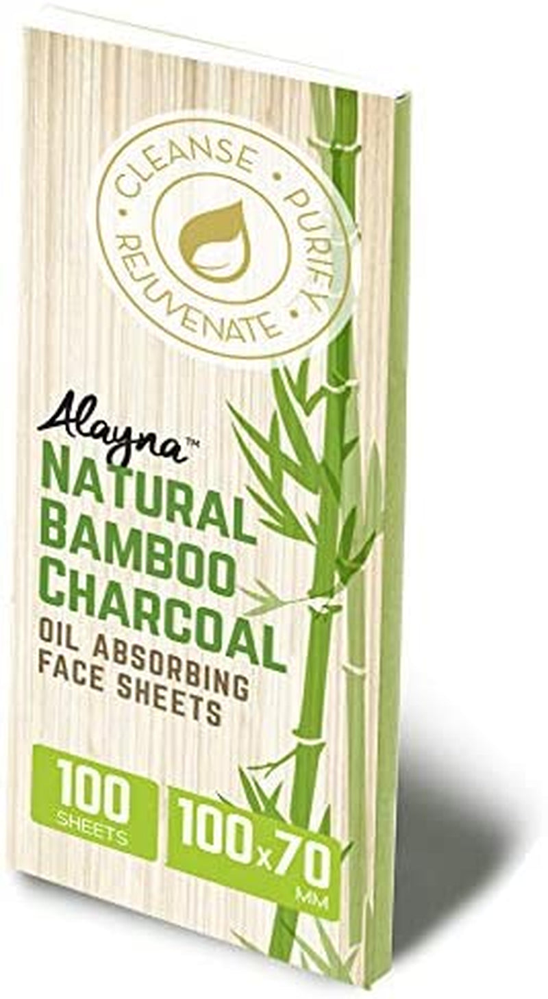 TM Oil Blotting Sheets for Face Natural Bamboo Charcoal Paper Oily Skin Absorbing Tissues Beauty Blotters Remove Excess Shine Organic Blot Papers Facial Make up & Care 1 Pack