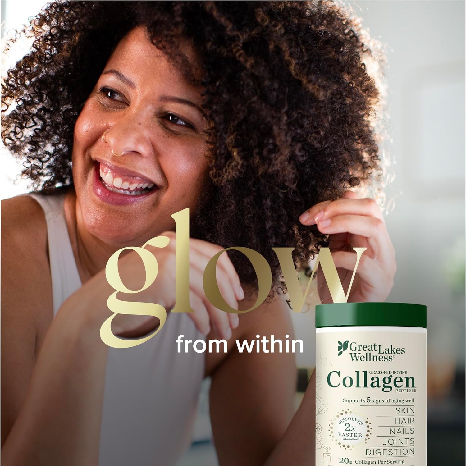 Collagen Peptides Powder for Skin, Hair, Nails, Joints & Digestion - Unflavored - 22 Servings (Pack of 1)