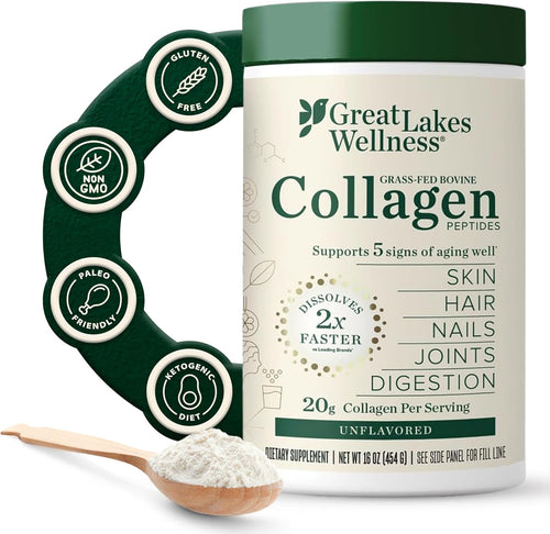 Collagen Peptides Powder for Skin, Hair, Nails, Joints & Digestion - Unflavored - 22 Servings (Pack of 1)