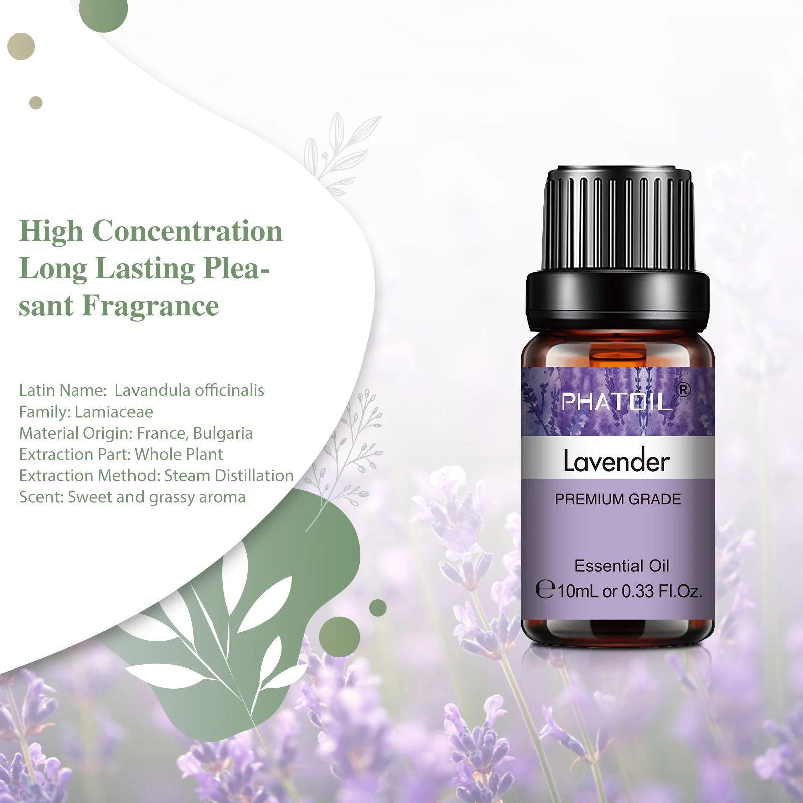 Natural Plant Essential Oil 10Ml Eucalyptus Lavender Bergamot Vanilla Peppermint 1PCS Aroma Essential Oils for Diffuser